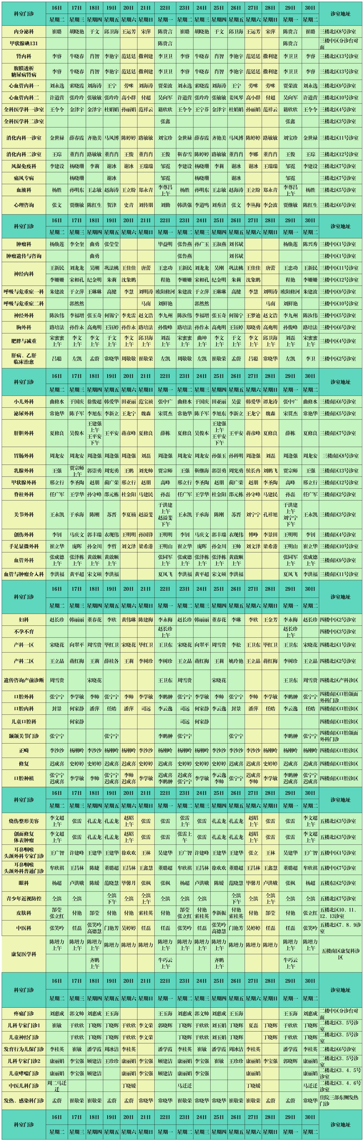东院区门诊排班表_Sheet1 (3).jpg 东院区门诊排班表_Sheet1 (3).jpg